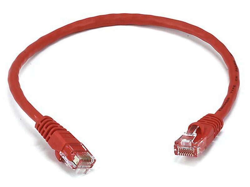  [AUSTRALIA] - Monoprice 1FT 24AWG Cat6 550MHz UTP Ethernet Bare Copper Network Cable - Red 1 Feet