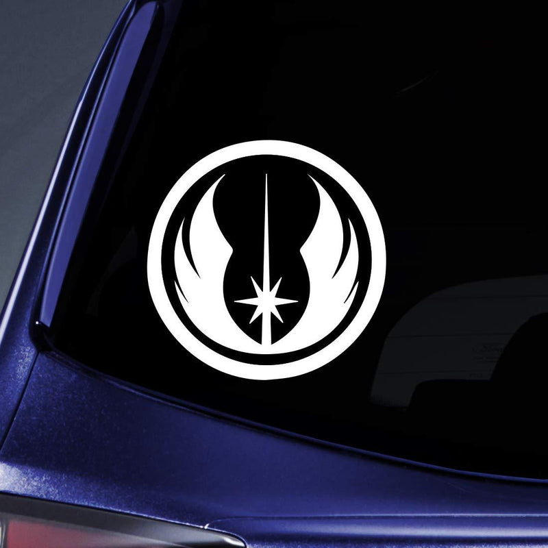  [AUSTRALIA] - Bargain Max Decals - Jedi Order Sticker Decal Notebook Car Laptop 5" (White)