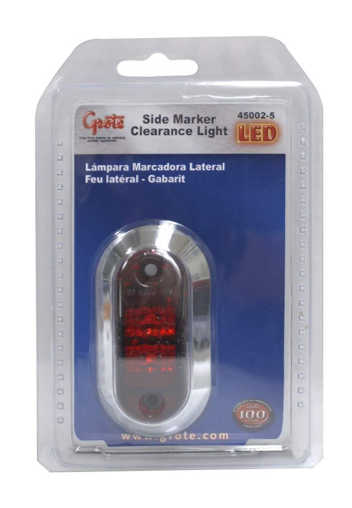  [AUSTRALIA] - Grote 45002-5 2 1/2" Oval LED Clearance Marker Light with Chrome Bezel
