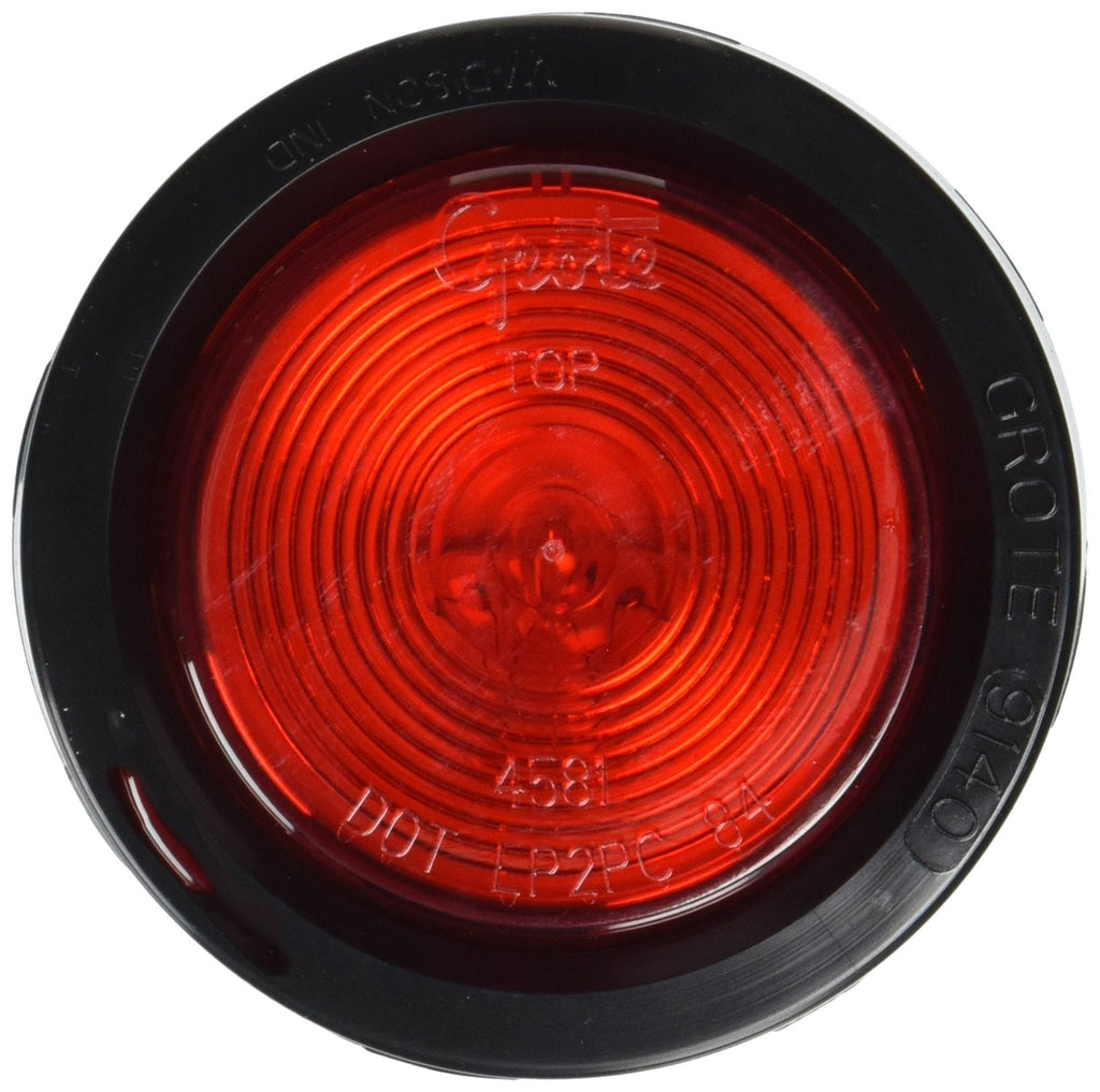  [AUSTRALIA] - Grote 45042 Red 2 1/2" Round Clearance Marker Light (Optic Lens, Kit (45812 + 91400 + 67050))