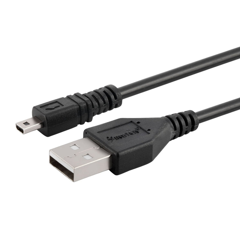  [AUSTRALIA] - Eeejumpe Black USB 2.0 A to 8-Pin Mini B Cable w/Ferrite - 2M / 6ft for Nikon CoolPix S630