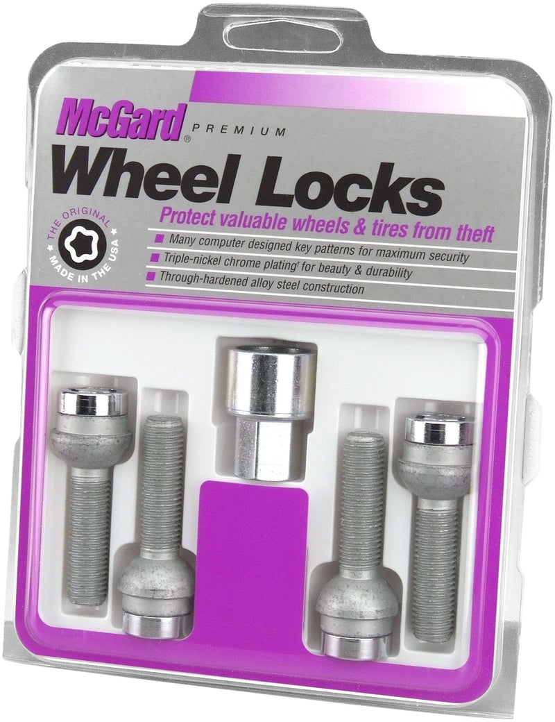  [AUSTRALIA] - McGard 28020 Chrome Bolt Style Radius Seat Lock Bolt Set (M14 x 1.5 Thread Size) - Set of 4