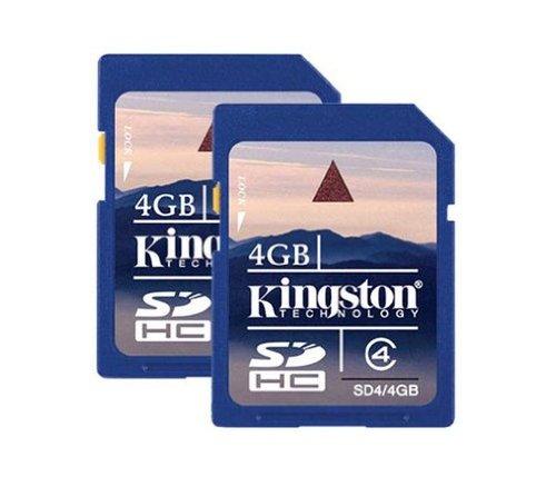  [AUSTRALIA] - Kingston 4 GB Class 4 SDHC Flash Memory Card 2-Pack SD4/4GB-2P