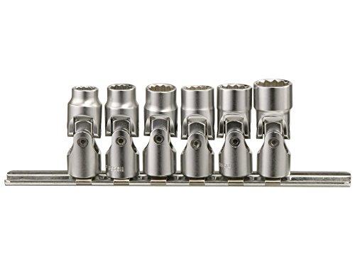  [AUSTRALIA] - Genius Tools 6 Piece 1/4" Dr. SAE Universal Hand Socket Set (12-Point) US-206S