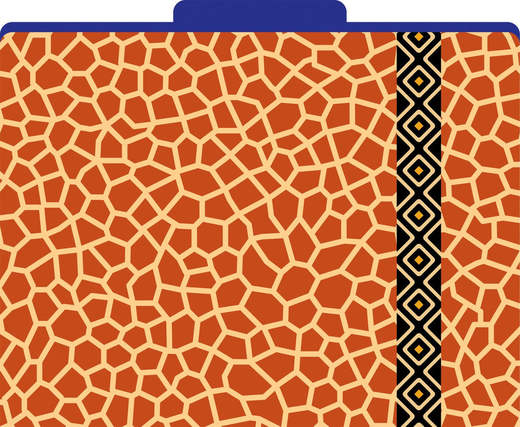  [AUSTRALIA] - Barker Creek Designer File Folders Set of 12, Giraffe, Giraffe Pattern on Outside, Rich Blue on Inside, Letter Size, 1/3 Cut Tabs, 12-Pack, Home, School and Office Supplies (1319)