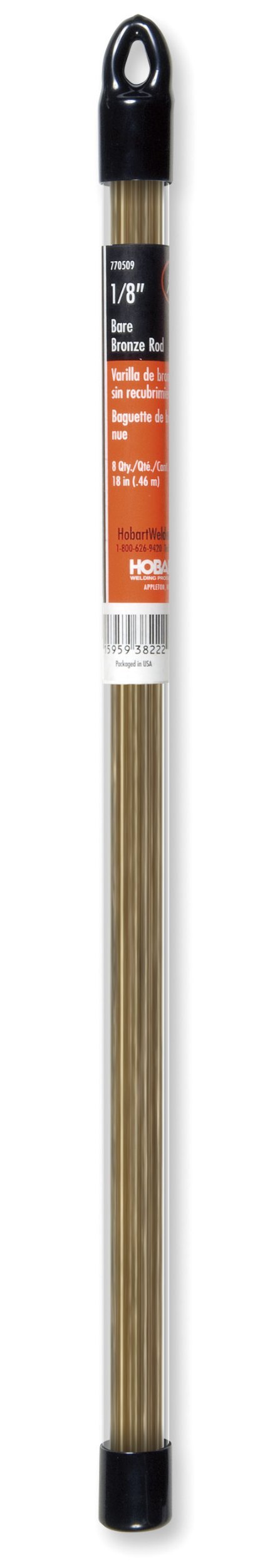  [AUSTRALIA] - Hobart 770509 Low-Fuming Bare Bronze Gas Welding Rods, 1/8-by-18-Inch