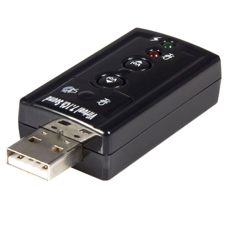  [AUSTRALIA] - StarTech.com Virtual 7.1 USB Stereo Audio Adapter External Sound Card - Sound card - stereo - USB 2.0 - ICUSBAUDIO7,Black