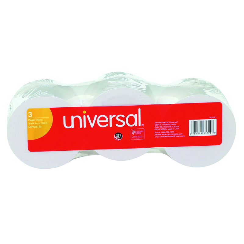  [AUSTRALIA] - Universal 35720 Adding Machine/Calculator Roll, 16 lb, 1/2" Core, 2-1/4" x 150 ft, White (Pack of 3)