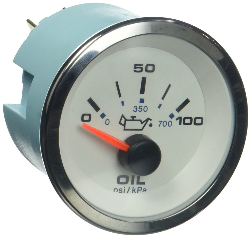  [AUSTRALIA] - Sierra International 62543P White Premier Pro Electric Scratch Resistant Oil Pressure Gauge, 2"