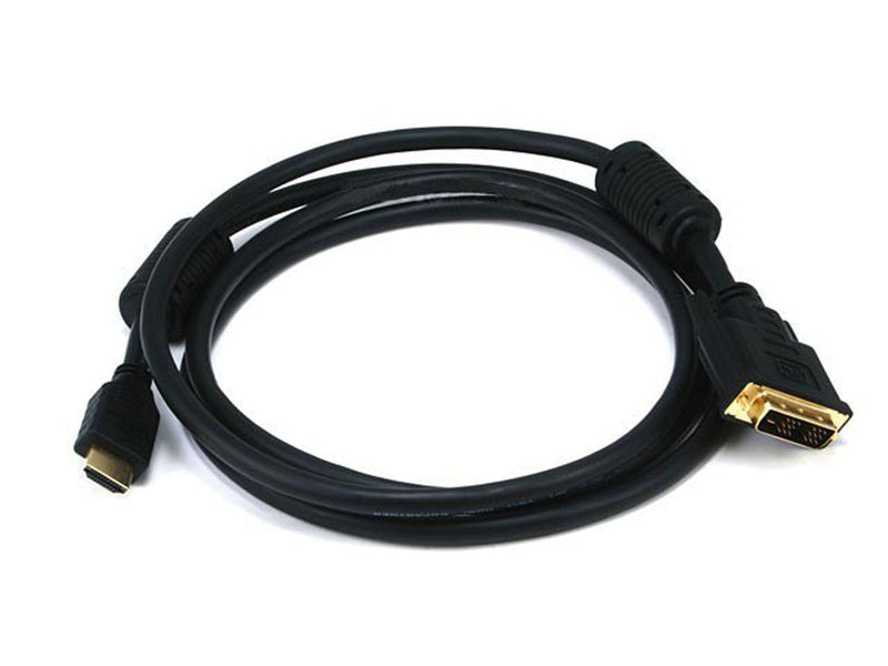  [AUSTRALIA] - Monoprice 6ft 28AWG High Speed HDMI to DVI Adapter Cable w / Ferrite Cores - Black 6 Feet