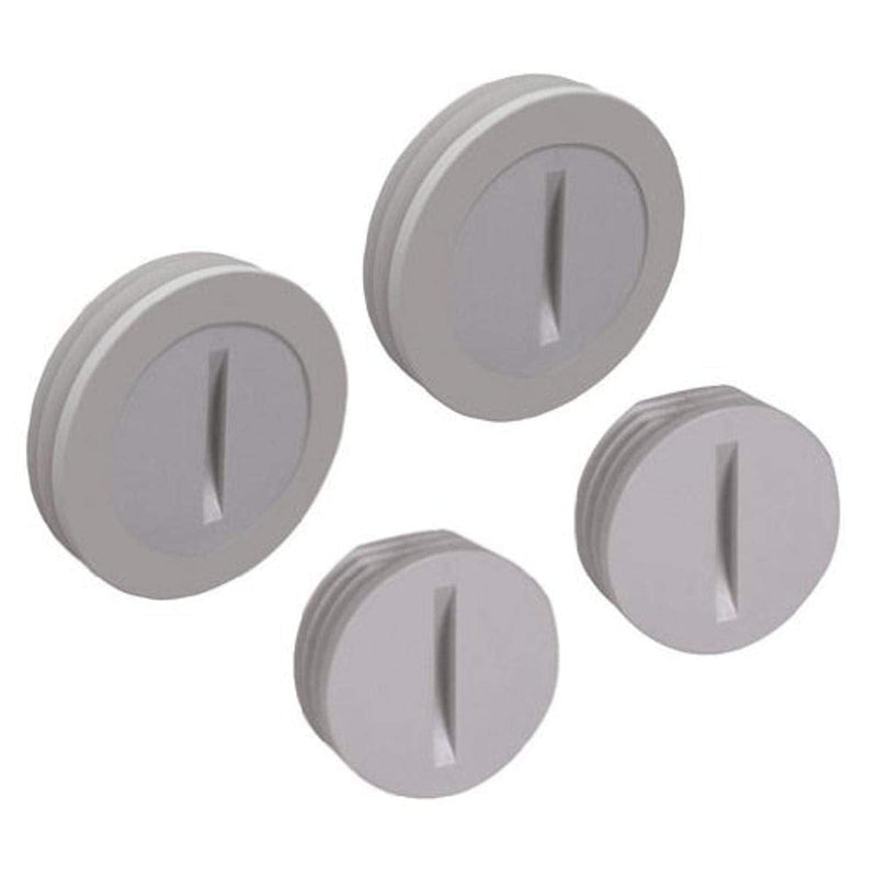  [AUSTRALIA] - BELL PCP47550GY Weatherproof Nonmetallic Closure Plug Assortment 1/2 in and Two 3/4 in, 4-Pack, White