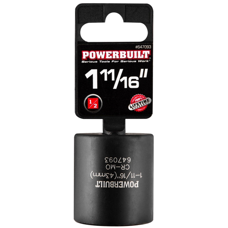  [AUSTRALIA] - Powerbuilt 647093 1/2-Inch Drive, 1-11/16-inch Dodge Spindle Nut Socket