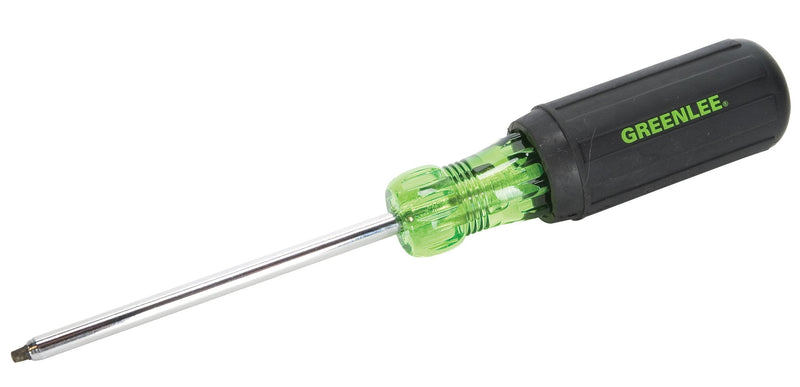  [AUSTRALIA] - Greenlee 0353-23C Screwdriver with Soft Ergo Grip, Square-Recess Tip, #2 by 8-Inch Number 2 X 8-Inch