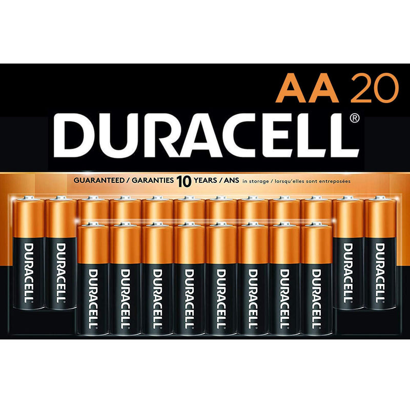 Duracell - CopperTop AA Alkaline Batteries - Long Lasting, All-Purpose Double A battery for Household and Business - 20 Count - LeoForward Australia