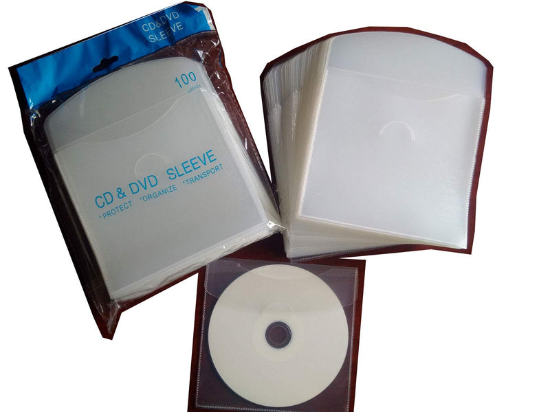  [AUSTRALIA] - MegaDisc CD DVD Plastic Keepers Holder Clear 100 Pk (Plastic Bag Bulk Pack)