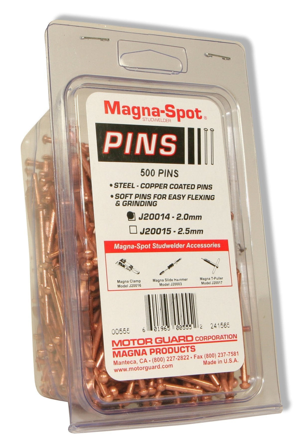  [AUSTRALIA] - Motor Guard J20014 Magna Draw Pins, 2mm, 500-Pack
