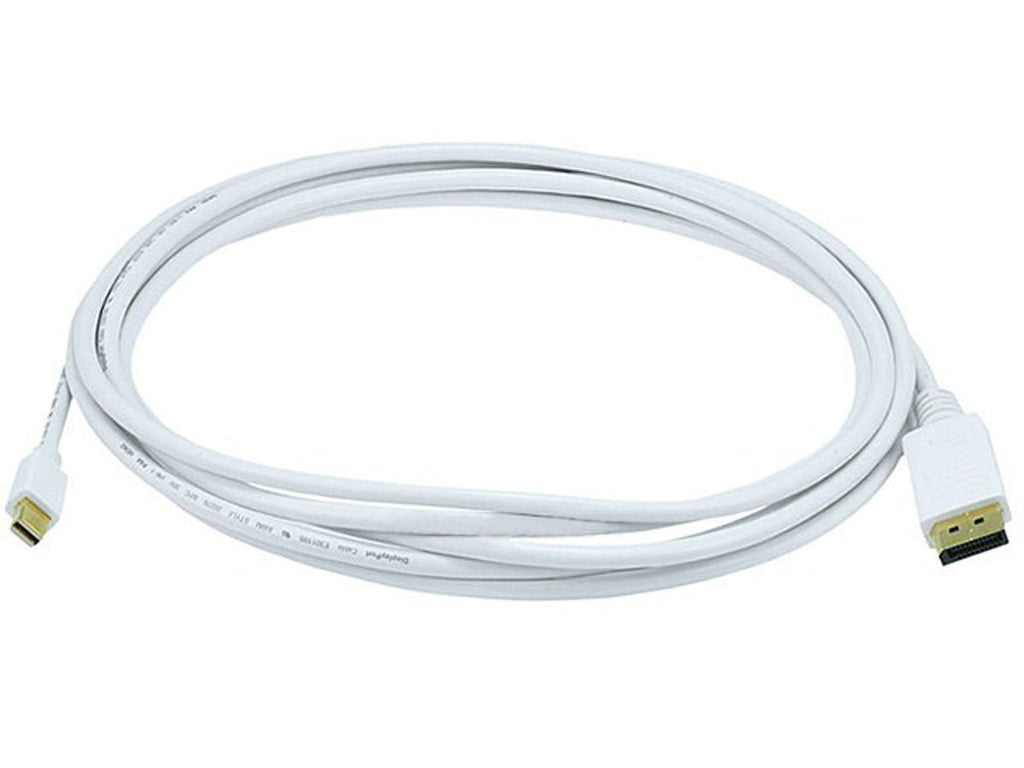 Monoprice 10FT 32AWG Mini DisplayPort to DisplayPort Cable - White 10 Feet - LeoForward Australia