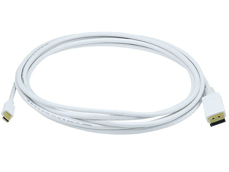 Monoprice 10FT 32AWG Mini DisplayPort to DisplayPort Cable - White 10 Feet - LeoForward Australia