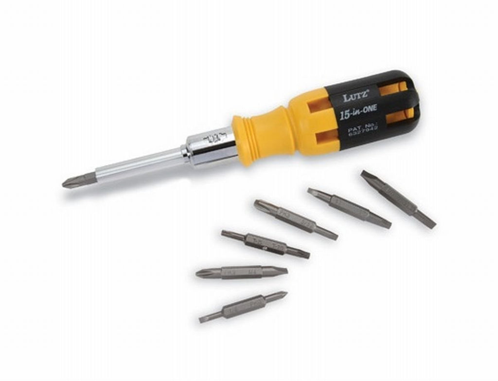  [AUSTRALIA] - Lutz 15-in-1 Ratchet Screwdriver-YELLOW/BLACK Black/Yellow