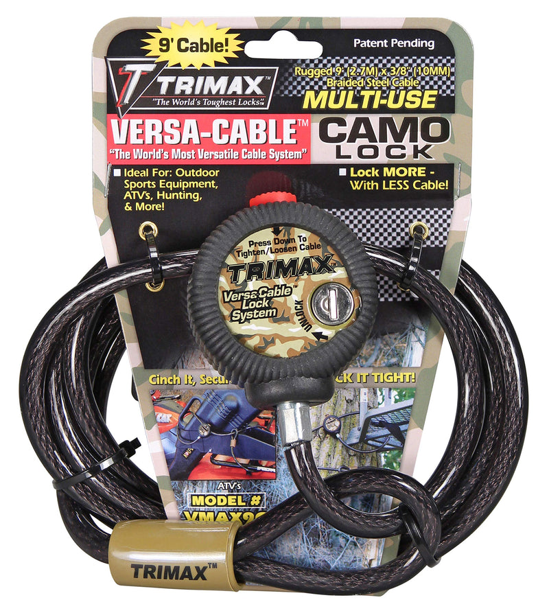 [AUSTRALIA] - Trimax Multi -Use Versa-Cable Camouflage 9' L X 10Mm Trimaflex Cable VMAX9C, Card Packaging