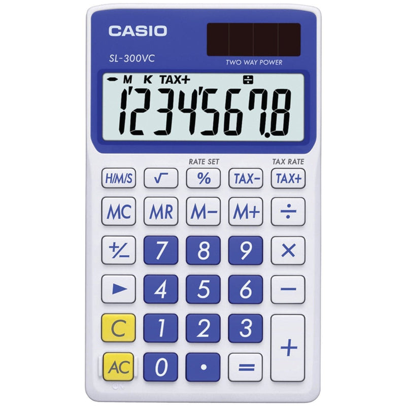  [AUSTRALIA] - Casio SL-300VC Standard Function Calculator, Blue