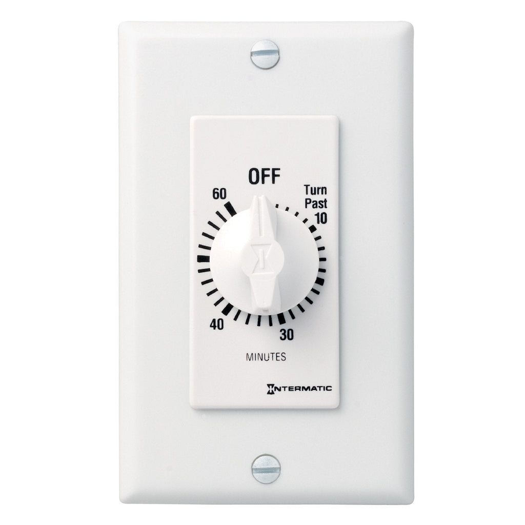 Intermatic FD460MW 60-Minute Spring-Loaded Wall Timer for Lights and Fans, White - LeoForward Australia