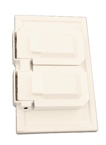  [AUSTRALIA] - Leviton 4976-W 1-Gang Duplex Device Wallplate Cover, Weather-Resistant, Thermoplastic, Device Mount, Horizontal, White