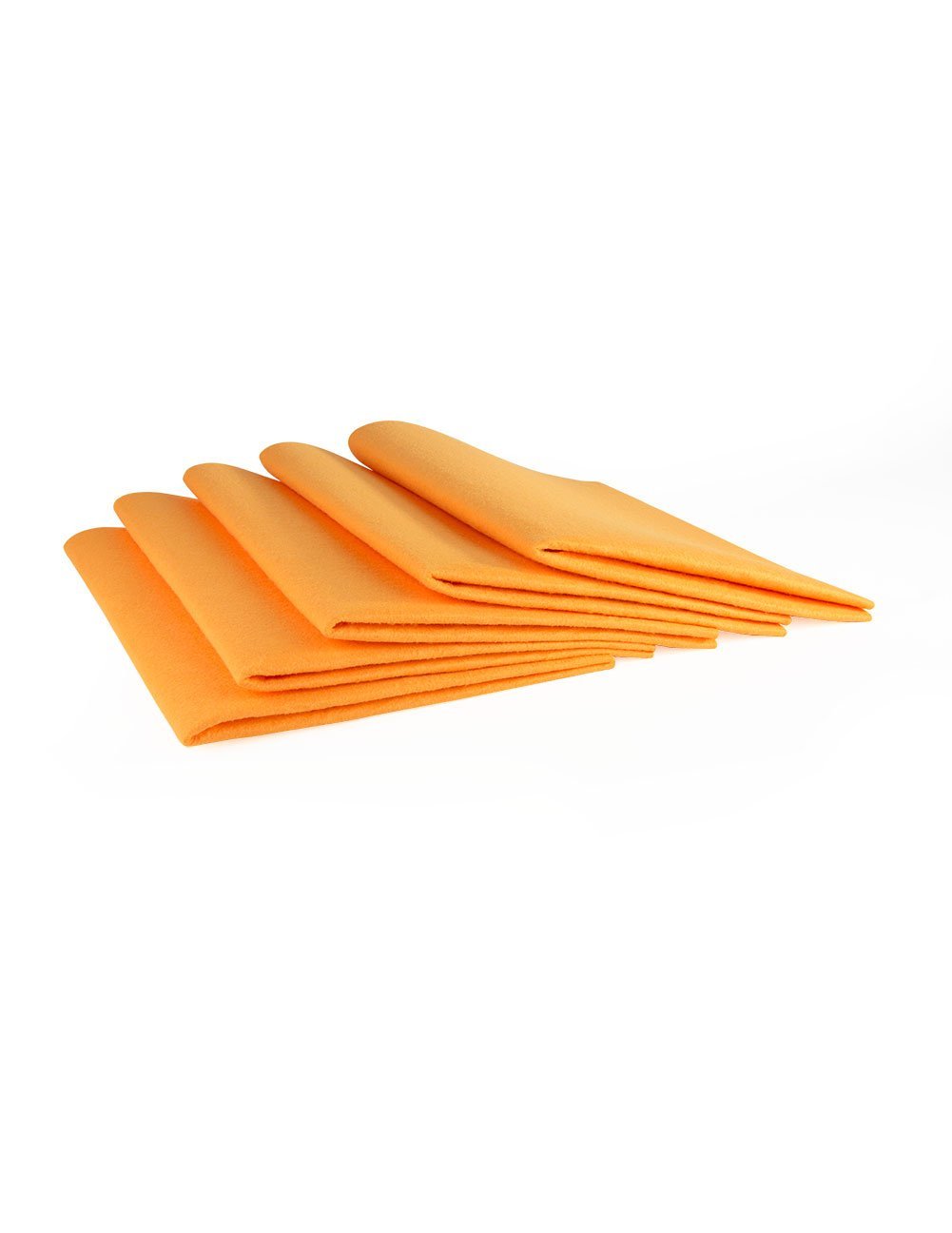  [AUSTRALIA] - The Felt Store Chamois Value Pack (5 Pieces): 19" x 27", Orange