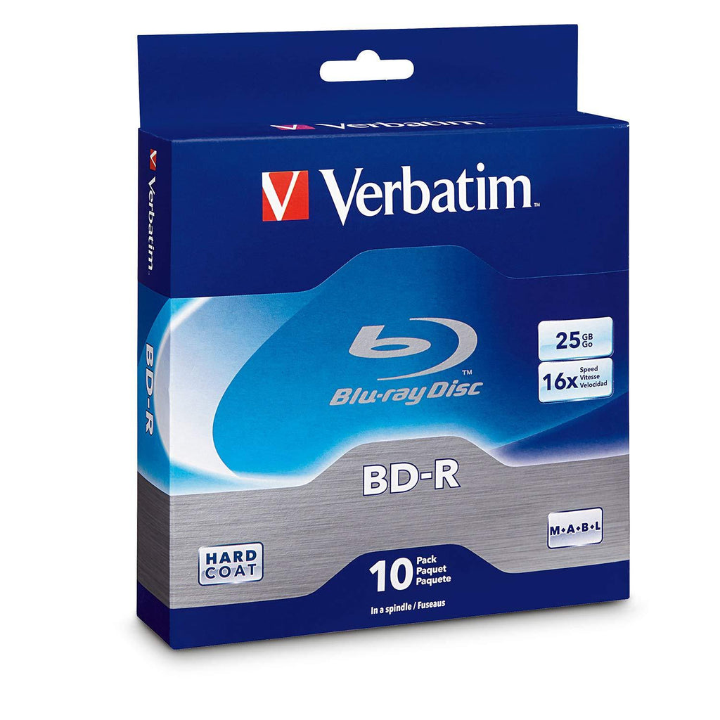  [AUSTRALIA] - Verbatim BD-R 25GB 16X Blu-ray Recordable Media Disc - 10 Pack Spindle - 97238 10pk Spindle