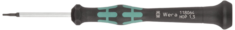  [AUSTRALIA] - Wera 05118064001 Kraftform Micro 2054 Hexagon Electronics Precision Screwdriver, 1.3mm Head, 40mm Blade Length Hexagon 1.3mm Head, 40mm Blade