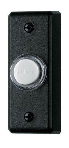  [AUSTRALIA] - Broan-NuTone PB69LBL Doorbell, Lighted Rectangular Pushbutton for Home, 1" x 1" x 1", Black