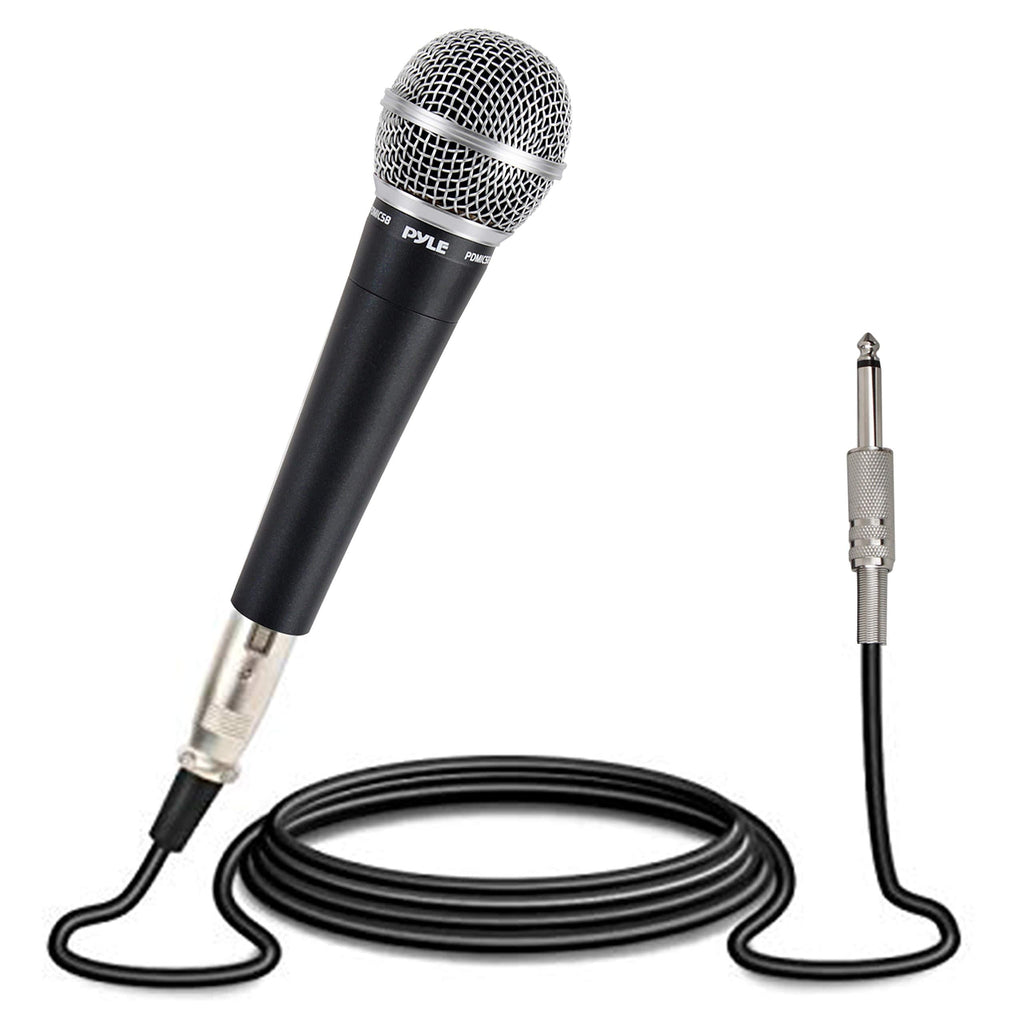 Pyle-Pro Includes 15ft XLR Cable to 1/4'' Audio Connection, Connector, Black, 10.10in. x 5.00in. x 3.30in. (PDMIC58) - LeoForward Australia