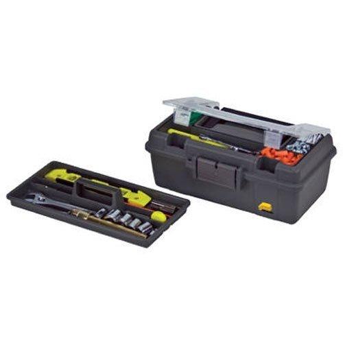  [AUSTRALIA] - Plano 114-002 13-Inch Compact Tool Box, Graphite Gray with Black Handle and Latches