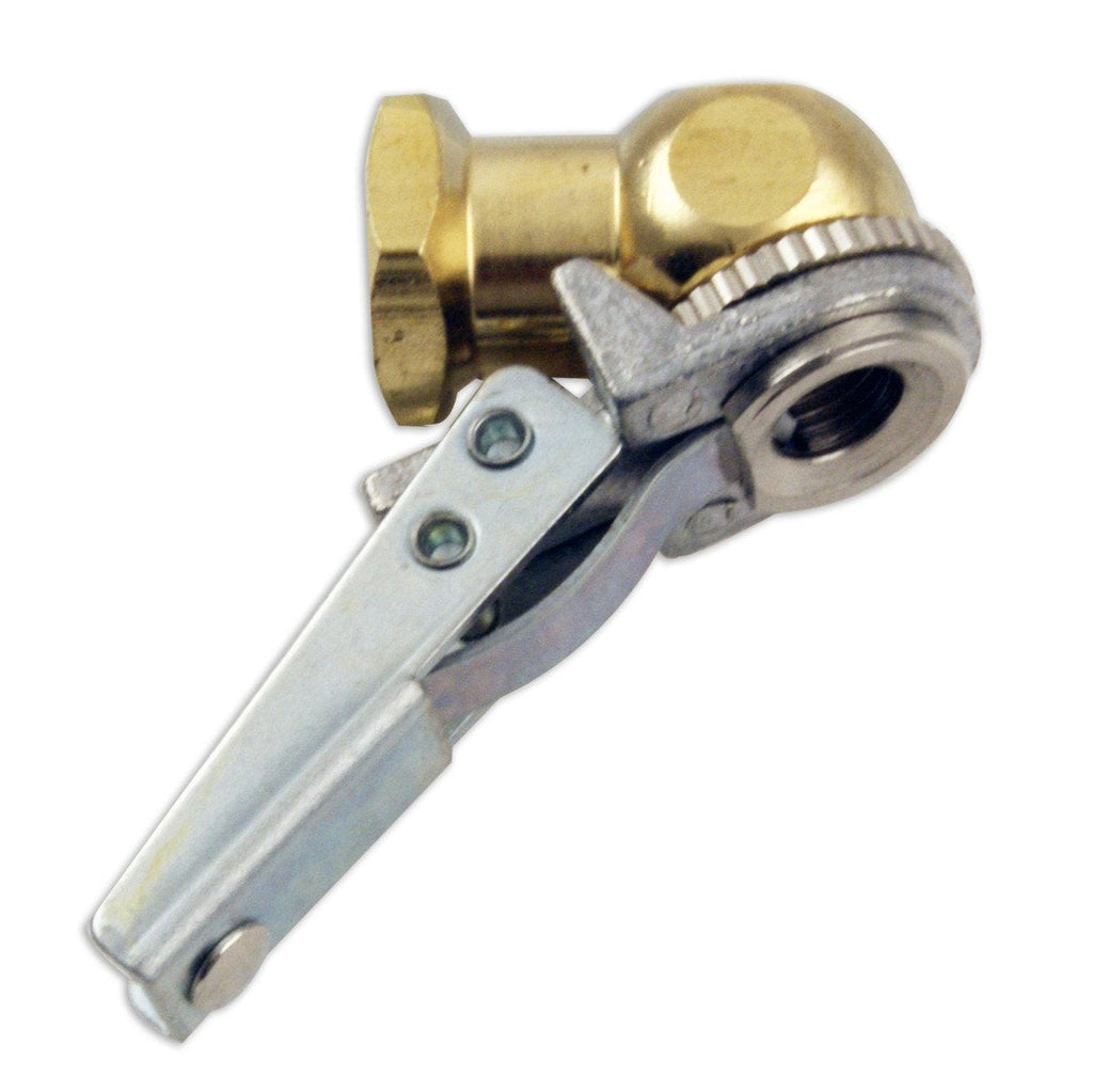 Protool Pro-Tool Brass Lock-On Tire Chuck - Angled, Silver - LeoForward Australia