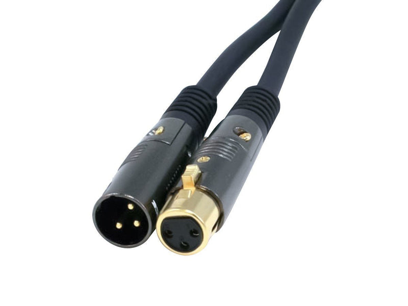  [AUSTRALIA] - Monoprice Premier Series XLR Male to XLR Female - 1.5ft - Black - Gold Plated | 16AWG Copper Wire Conductors [Microphone & Interconnect] Cable
