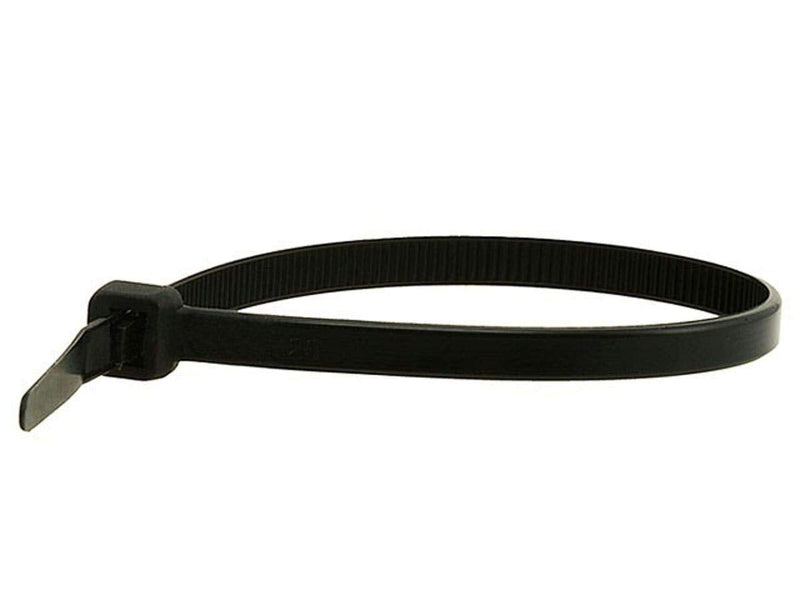  [AUSTRALIA] - Monoprice 105797 8-Inch 50LBS Releasable Cable tie, 100-Piece/Pack, Black 100 Pack 8in