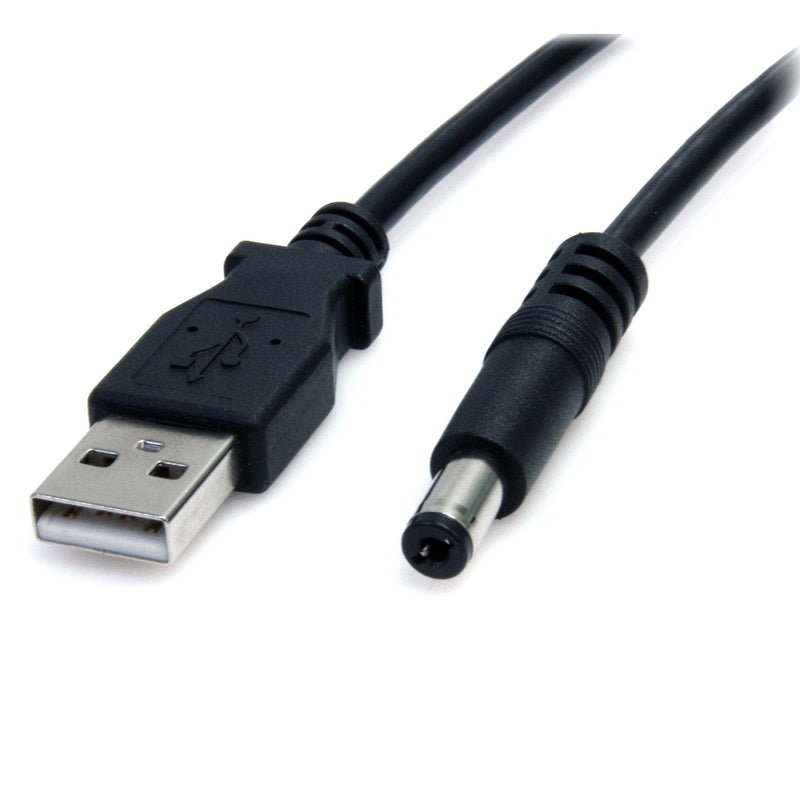 StarTech.com 3 ft USB to Type M Barrel 5V DC Power Cable - Power Cable - USB (Power Only) (M) to DC Jack 5.5 mm (M) - 3 ft - Molded - Black - USB2TYPEM 3 ft / 1m - LeoForward Australia