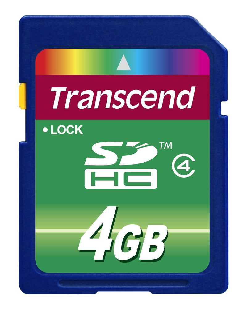 Transcend 4 GB Class 4 High Speed SDHC Flash Memory Card TS4GSDHC4 Standard Packaging - LeoForward Australia