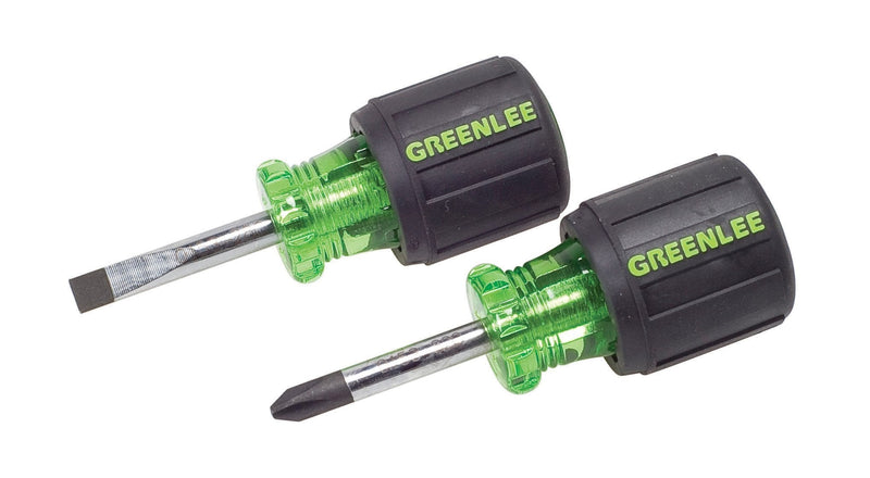  [AUSTRALIA] - Greenlee 0153-04C Stubby Screwdriver Set, 2 Piece 2-Piece Set