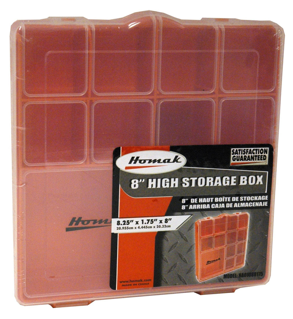  [AUSTRALIA] - Homak 8-Inch x 8-Inch Plastic Storage Box, Tall, HA01088175