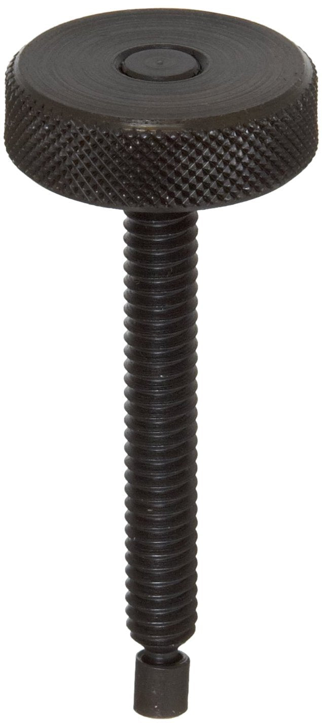 TE-CO 31322S Knurled Knob Swivel Screw Clamp With Small Pad Black Oxide, 1/4-20 Thread x 2-2/67" Lg (2-Pack) - LeoForward Australia