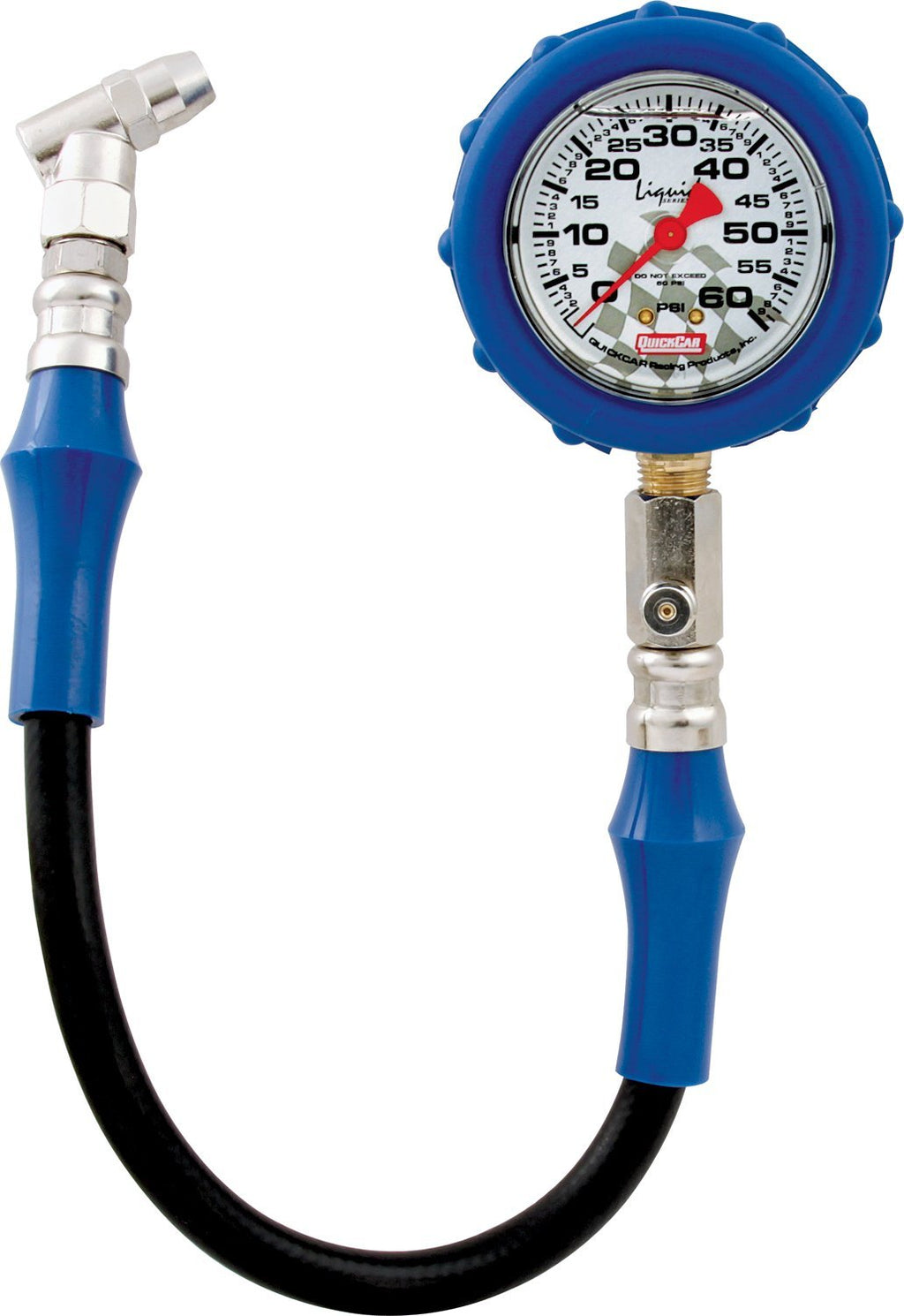 QuickCar Racing Products 56-061 Tire Pressure Gauge with Swivel Chuck and Relief Valve - LeoForward Australia