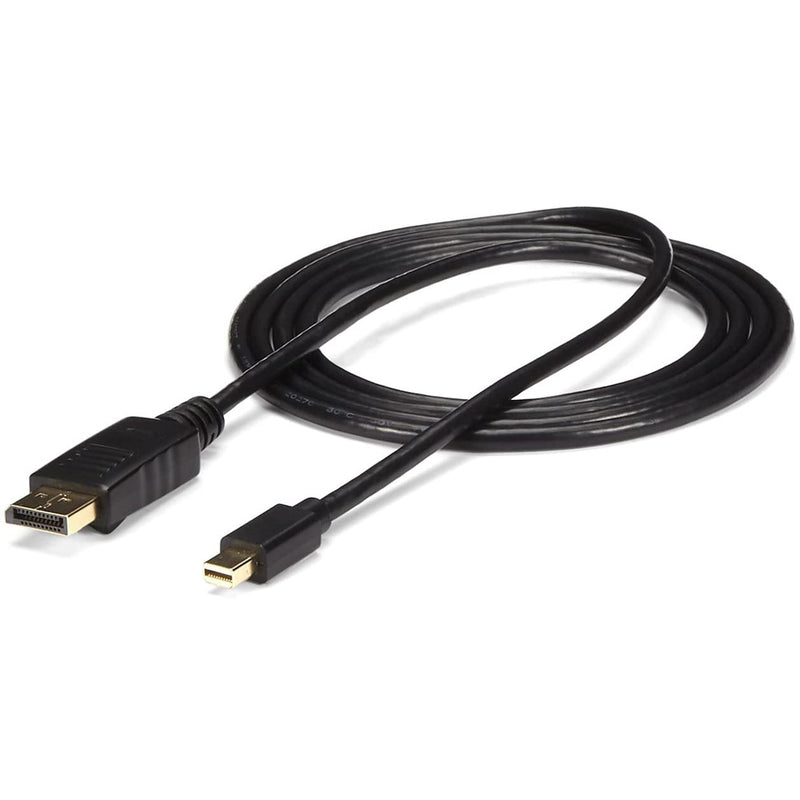 StarTech.com 3 ft Mini DisplayPort to DisplayPort 1.2 Adapter Cable M/M - DisplayPort 4k with HBR2 support - 3 feet Mini DP to DP Cable (MDP2DPMM3),Black - LeoForward Australia