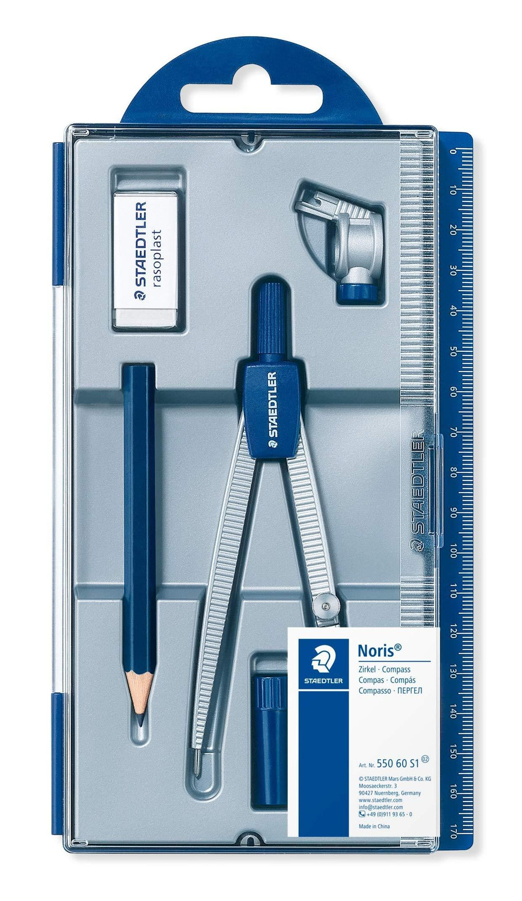 Staedtler Noris Club 550 60 S1 Compass Set 6-Piece for School - LeoForward Australia