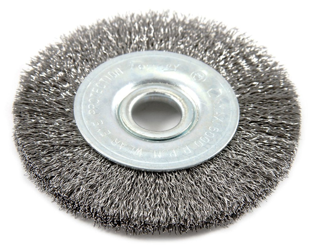  [AUSTRALIA] - Forney 72748 Wire Wheel Brush, Fine Crimped with 1/2-Inch Arbor, 3-Inch-by-.008-Inch