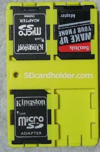  [AUSTRALIA] - SD Card Organizer Credit Card Size Secure Digital Memory Card Case (Yellow)!