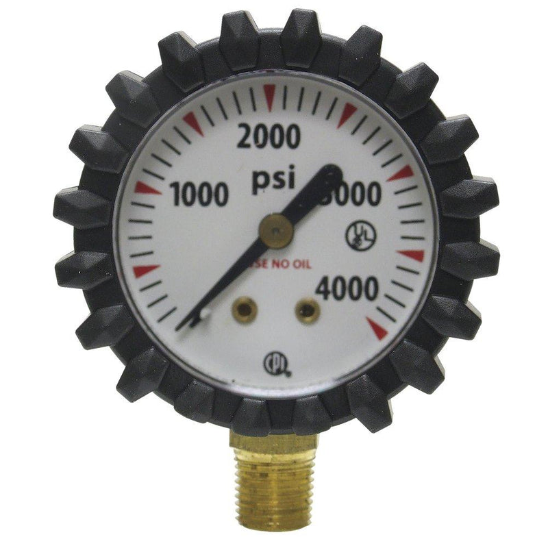  [AUSTRALIA] - Uniweld G56D 1-1/2-Inch  4000 PSI Oxygen Replacement Contents Gauge with Protective Rubber Gauge Boots