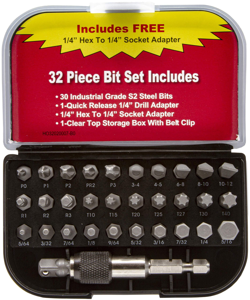  [AUSTRALIA] - Triplett Security Bit Kit 32-Piece Kit with 30 Industrial-Grade Bits for Tamper Proof Fasteners (TSBK-001)