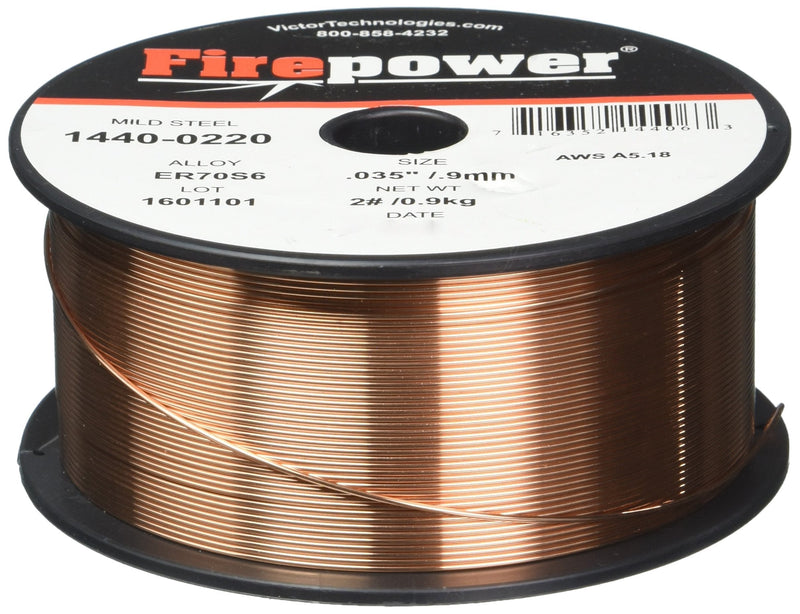  [AUSTRALIA] - Firepower 1440-0220 Mild Steel Solid MIG Welding Wire 0.035-Inch Diameter, 2-Pound