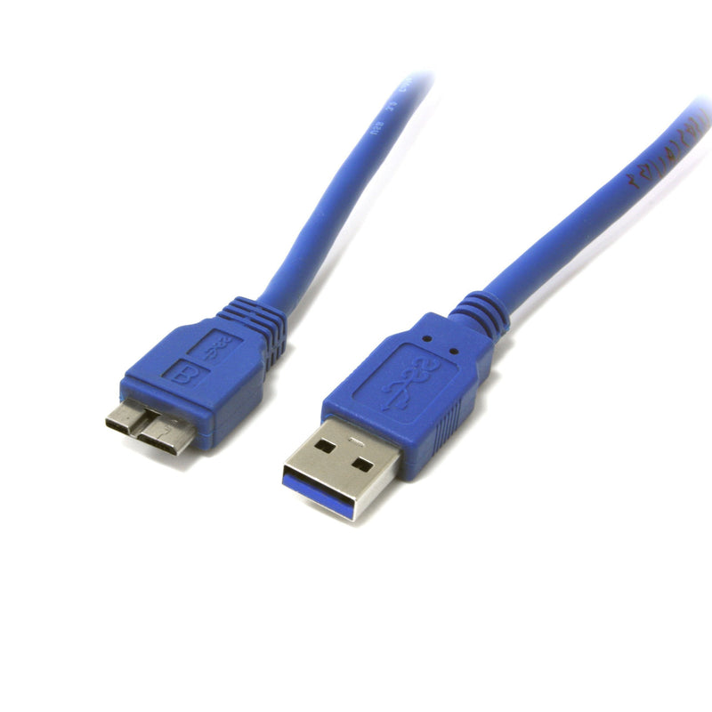 StarTech.com 3 ft. (0.9 m) USB 3.0 to Micro B Cable - SuperSpeed USB 3.0 5Gbps - Shielded USB A to USB Micro B - Blue - USB 3.0 Cable (USB3SAUB3) 3 Feet - LeoForward Australia